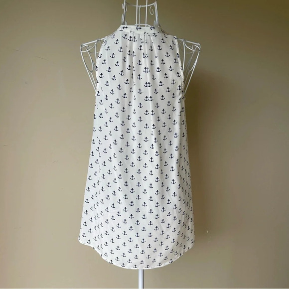 Joie silks sleeveless white top with anchor print size XXS - Picture 3 of 5